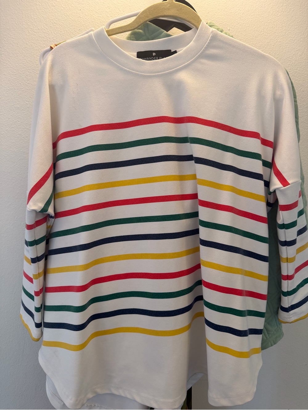 Pomander Place White Multi-Stripe Women’s Top
